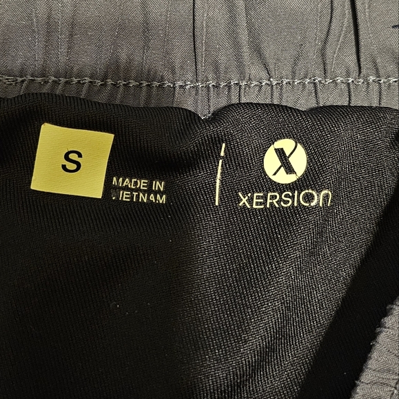 Xersion Gray and Black Athletic Shorts with Compression Layer - Picture 3 of 5